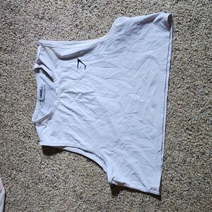 White gymshark crop top